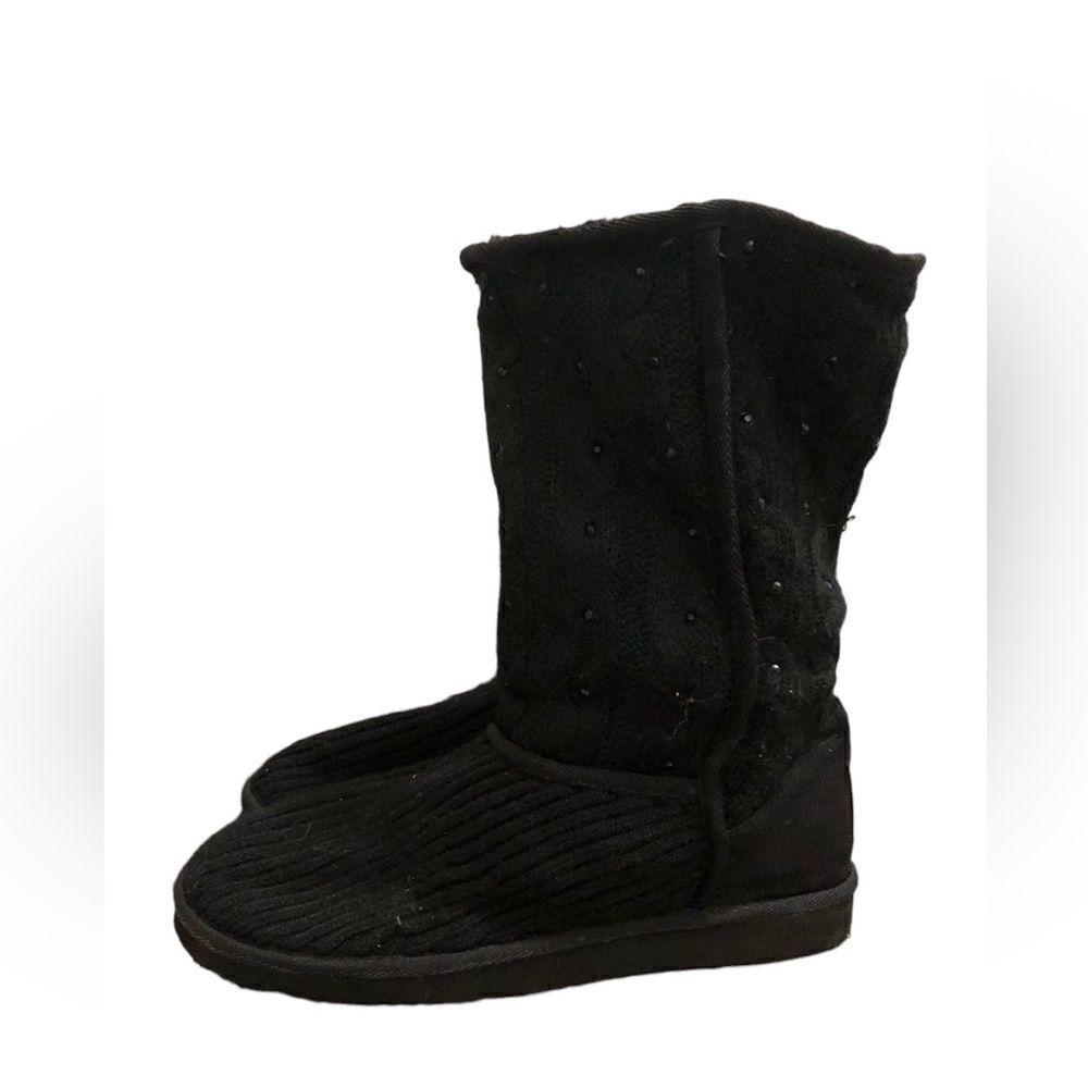 Juicy couture Olivia kid black knitted slippers‎